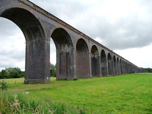 a view from the fields below the Welland Viaduct